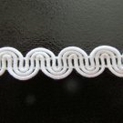 TRIMTEX CAROLACE LACE WHITE SCROLL 3/8 INCH WIDE FLAT SCALLOPED APPAREL CRAFT TRIM NEW  BTY