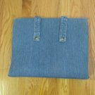 JEANIUS FABRICATIONS CLUTCH PURSE STONE WASHED DENIM LAPTOP BAG PADDED