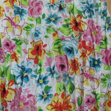 WOMEN'S JUNIOR'S GIRL'S SCARF PINK, BLUE YELLOW ORANGE GREEN FLORAL NWT