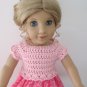 AMERICAN GIRL 18" DOLL CLOTHES PINK SHRUG SWEATER SHORT SLEEVE CARDIGAN TOP MOLLY EMILY NEW