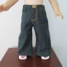 AMERICAN GIRL 18" DOLL CLOTHES JEANS BLUE DENIM HIPPIE FLARE BEADS JULIE NEW