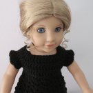AMERICAN GIRL 18" DOLL CLOTHES BLACK TUNIC SWEATER SHORT SLEEVE CARDIGAN TOP MOLLY EMILY NEW