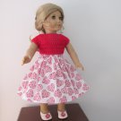 AMERICAN GIRL 18" DOLL CLOTHES RED SHRUG CROP SWEATER SHORT SLEEVE CARDIGAN TOP MOLLY EMILY NEW