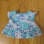 AMERICAN GIRL 18" DOLL CLOTHES AQUA, BLUE TUNIC SWEATER SHORT SLEEVE CARDIGAN TOP NEW