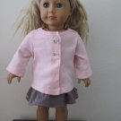AMERICAN GIRL 18" DOLL CLOTHES PINK JACKET LONG SLEEVE CARDIGAN MOLLY EMILY NEW
