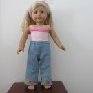 AMERICAN GIRL 18" DOLL CLOTHES JEANS BLUE DENIM HIPPIE FLARE  JULIE NEW