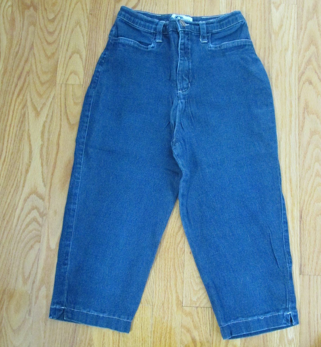 ARIZONA GIRL'S SIZE 12 CAPRI JEANS DARK BLUE STRETCH DENIM CROPPED PANTS