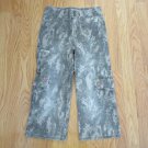 LEI GIRL'S SIZE 10 CAPRIS STRETCH GREEN CAMOUFLAGE CROPPED CARGO FLARE PANTS EMBROIDERED