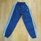 ADIDAS BOY'S SIZE M (10 - 12) ATHLETIC PANTS NAVY W/ WHITE STRIPES TRACK RUNNING WARM UP