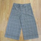 SPEECHLESS GIRL'S SIZE 12 CAPRIS STRETCH BROWN, PINK PLAID CUFFED WIDE LEG CROP PANTS