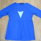 BOLLE WOMEN'S SIZE S TOP BLUE V NECK  NWT