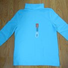 FADED GLORY GIRL'S SIZE XL (14 / 16) TURTLE NECK AQUA SWIMMER BLUE TOP NWT