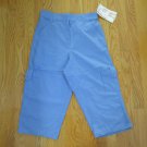 WHITE STAG WOMEN'S SIZE S (4-6) CAPRIS BLUE CROPPED PANTS PERI BLOSSOM SPRING CLAM DIGGER NWT