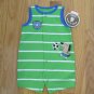 CARTERS'S CHILD OF MINE BOY'S SIZE 3 / 6 mo. ROMPER GREEN SUNSUIT SOCCER 1 PIECE CREEPER NWT