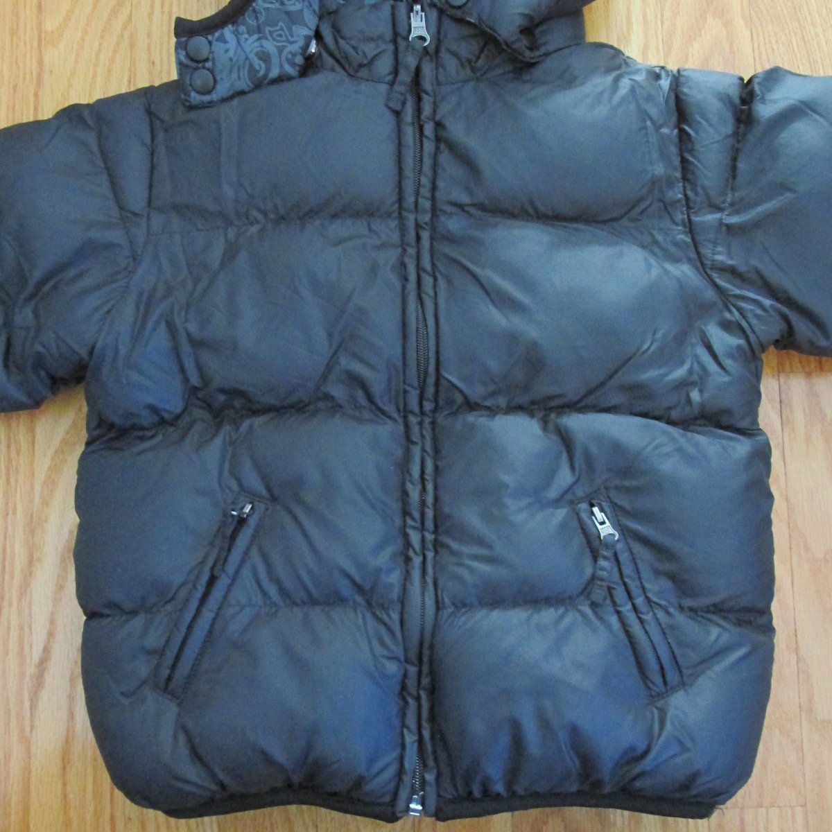 PLACE BOY'S SIZE 4 T WINTER COAT BLACK PUFFER OUTERWEAR JACKET W HOOD GIRL'S