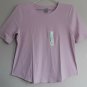 TIME AND TRU WOMEN'S SIZE M (8 / 10) SCOOP NECK TEE LAVENDER ELBOW SLEEVE T-SHIRT TOP NWT