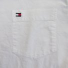 TOMMY HILFIGER WOMEN'S SIZE 6 SHIRT WHITE BUTTON DOWN LONG SLEEVE TOP FLAG LOGO VINTAGE