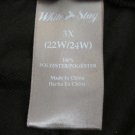 WHITE STAG WOMEN'S SIZE 3X ( 22 / 24 W) PANTS BLACK VELOUR ELASTIC WAIST DRESS SLACKS NWT
