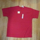 FRUIT OF THE LOOM MEN'S SIZE 3 XL T CREW NECK T-SHIRT RED SHORT SLEEVE TEE TOP NWT