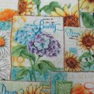 SPRINGS ORANGE YELLOW FLORAL INSPIRE 100% COTTON FABRIC 44-45" WIDE QUILT NEW BTY
