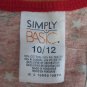 SIMPLY BASIC GIRL'S SIZE 10 / 12 TANK TOP RED, WHITE, BLUE STARS CAMISOLE CAMI NWT