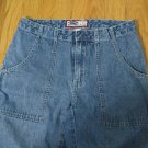 OLD NAVY WOMEN'S SIZE 6 CAPRI JEANS MED BLUE STONE WASHED DENIM CROPPED PANTS