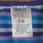 SIMPLY BASIC GIRL'S SIZE 7 / 8 SHORTS & TOP SET PURPLE JERSEY KNIT BIKE & STRIPE CAMI NWT