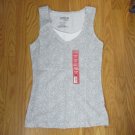 DANSKIN NOW WOMEN'S SIZE S (4 / 6) TANK TOP GRAY MOCK LAYERED ACTIVE NWT