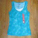 DANSKIN NOW WOMEN'S SIZE S (4 / 6) TANK TOP TEAL MOCK LAYERED ACTIVE NWT