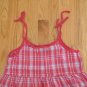 HONORS GIRL'S SIZE L (10 / 12) DRESS PINK, WHITE PLAID JUMPER SWIM SUIT COVER UP
