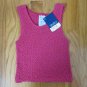 SIMPLY BASIC GIRL'S SIZE 10 / 12  TANK TOP FUCHSIA PINK TINY POPCORN NWT
