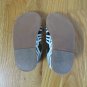 BASIC EDITIONS GIRL'S SIZE 5 ? SHOES WHITE WOVEN LEATHER TODDLER BUCKLE SANDALS