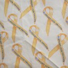 MARCUS BROTHERS TEXTILES FABRIC YELLOW WE SUPPORT OUR TROOPS PRINT QUILT COTTON 44" x 34" NEW