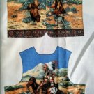 SPRINGS INDUSTRIES VEST FABRIC PANEL NATIVE SPIRIT WOLF, EAGLE, TEEPEE, HORSE, QUILT NEW