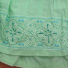GEORGE WOMEN'S SIZE 18 SKIRT LIME GREEN W/ TURQUOISE EMBROIDERY FEMININE NWT