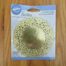 WILTON FOIL DOILIES GOLD 4 INCH DIAMETER 12 COUNT CUPCAKE VALENTINE'S DAY CRAFT NEW