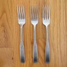 AMERICAN STAINLESS USA FLATWARE BEADED 3 DINNER FORKS SILVERWARE REPLACEMENT