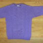 CHEROKEE WOMEN'S SIZE L SWEATER LAVENDER TUNIC CREW NECK CABLE KNIT NWT