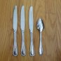 ONEIDA STAINLESS FLATWARE SET OF 4 COUNTESS BEADED GLOSSY REPLACEMENT