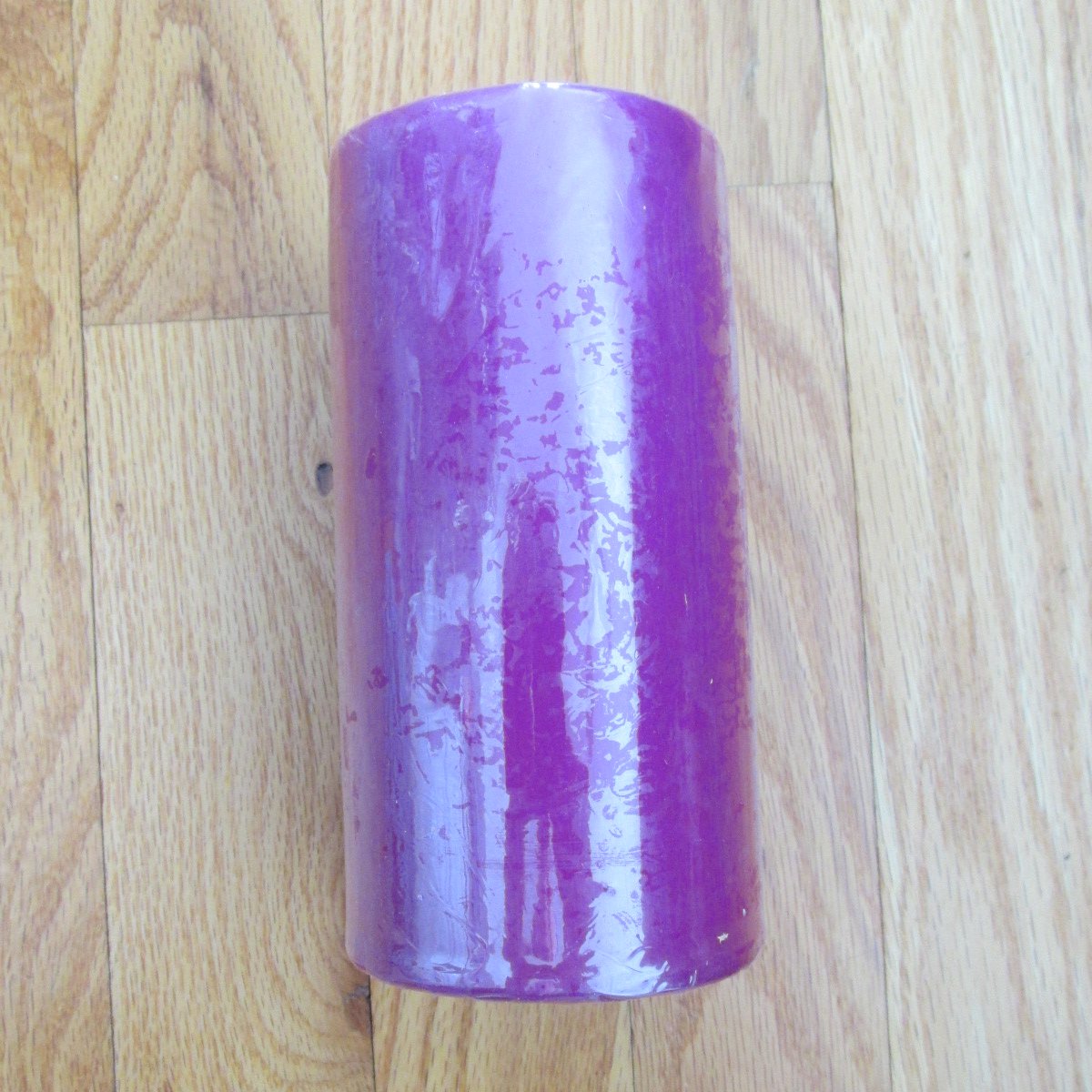 WAX AND WIX PILLAR CANDLE 3 " X 6" DARK PURPLE UNSCENTED NEW