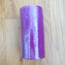 WAX AND WIX PILLAR CANDLE 3 " X 6" DARK PURPLE UNSCENTED NEW