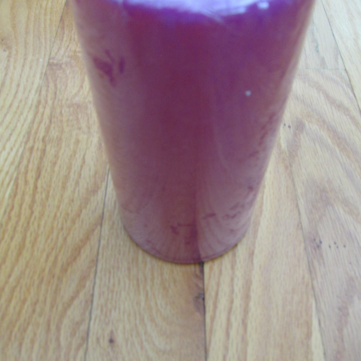 WAX AND WIX PILLAR CANDLE 3 " X 6" DARK PURPLE UNSCENTED NEW