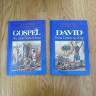 2 BOOK SET READER'S DIGEST CHILDREN'S BIBLE LIBRARY GOSPEL, DAVID