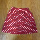 GIRL'S SIZE 4 5 SKIRT RED W/ WHITE POLKA DOTS JERSEY KNIT VINTAGE INDEPENDENCE DAY USA MADE