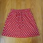 GIRL'S SIZE 4 5 SKIRT RED W/ WHITE POLKA DOTS JERSEY KNIT VINTAGE INDEPENDENCE DAY USA MADE