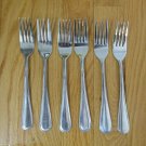 UTICA STAINLESS CHINA FLATWARE ULTRA 6 FORK SET SILVERWARE REPLACEMENT