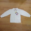 McKIDS SIZE 6 BLOUSE IVORY LONG SLEEVE BUTTON DOWN BLOUSE W/ ROSE EMBROIDERY SHIRT NWT
