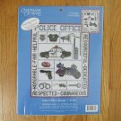 CANDAMAR DESIGNS COUNTED CROSS STITCH POLICE OFFICER PICTURE 51382 CRAFT KIT NEW