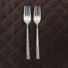 STAINLESS JAPAN FLATWARE SCROLL EDGE 2 DINNER FORKS SILVERWARE REPLACEMENT