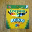 CRAYOLA 10 COUNT MARKERS NON - TOXIC CLASSIC COLORS SCHOOL NEW